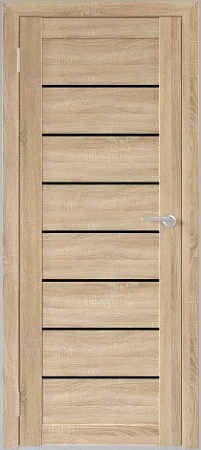 Межкомнатная дверь Юни Бона 01 (ч) 80x200 (дуб сонома/черное белое)