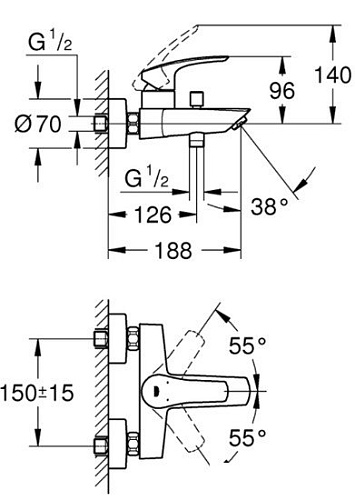 Смеситель Grohe Eurosmart 33300003
