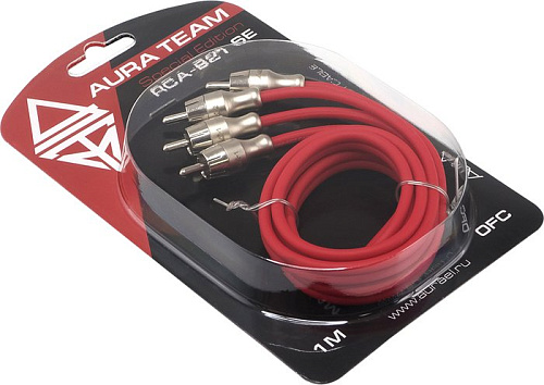 Кабель Aura RCA - RCA RCA-B21 SE (1 м, красный)