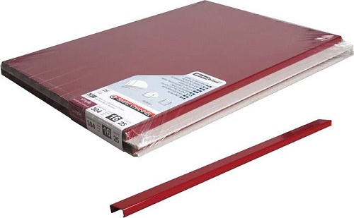 Металлический канал для переплета OPUS O.Simple Channel 304x16 мм OSC16BOR30425 (25 шт, бордовый)