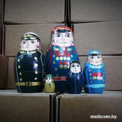 Развивающая игрушка Брестская Матрешка Содаты великой победы (набор 5 шт)