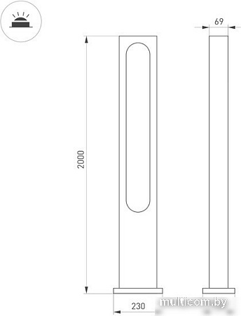 Фонарный столб Arlight LGD-MUSE-BOLL-H2000-18W Warm3000 037522