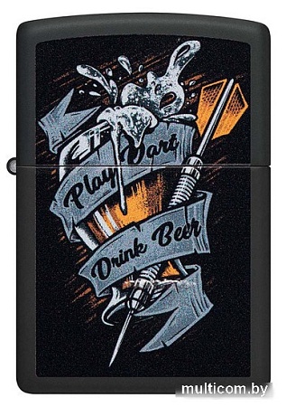 Зажигалка Zippo Darts Black Matte 48679