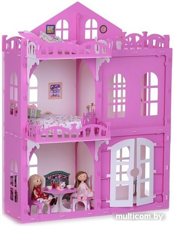 Krasatoys Дом Элизабет с мебелью 000290 (белый/розовый)