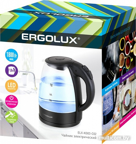 Электрочайник Ergolux ELX-KG03-C02