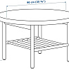 Журнальный столик Ikea Листерби (светлый дуб) 404.080.83