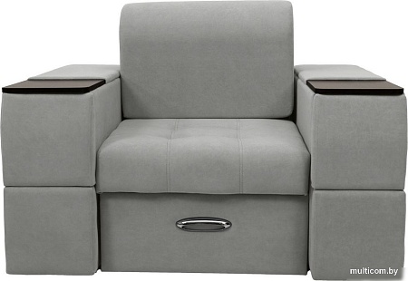 Сириус Лидер-13 ППУ 135x110 (Eva 08 велюр светло-серый)