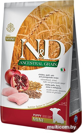 Сухой корм для собак Farmina N&D Ancestral Grain Chicken & Pomegranate Puppy Mini 7 кг