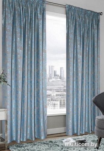 Комплект штор Nivasan Мрамор 10 на ленте 1.5x2.7 м (бирюзовый)