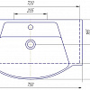 Умывальник Kirovit Монро 75x44