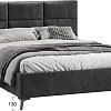 Кровать Трия Делана Тип 1 с подъемным механизмом 160x200 (микровелюр Wellmart Graphite)