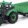 Трактор Полесье Прогресс с бортовым прицепом 94605 (зеленый)