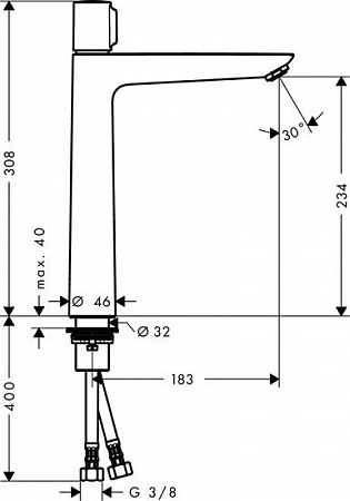 Смеситель Hansgrohe Talis Select E 71753000
