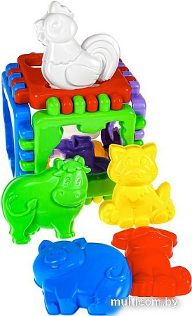 Сортер Рыжий кот Логический куб Любимая ферма RC-И-9086