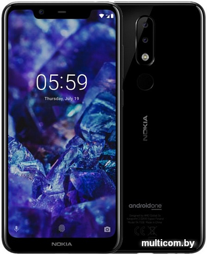 Смартфон Nokia 5.1 Plus (глянцевый черный)