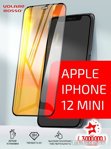 Защитное стекло Volare Rosso Fullscreen full glue для Apple iPhone 12 Mini