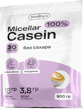 Казеин (мицеллярный) Healthys 100% Micellar Casein (900г, кофе/капучино)