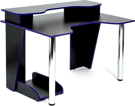 Стол TetChair Strike-1 120 Neo (черный/синяя кромка)