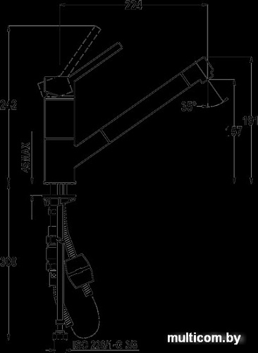 Смеситель TEKA AUK 978 TG [509780204]