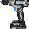Дрель-шуруповерт Deko DKCD20V PRO 080-1001 (с 2-мя АКБ, кейс, оснастка)