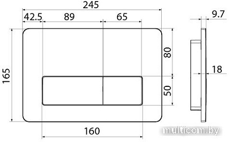 Панель смыва IDDIS Unifix UNI41CHi77 (хром)