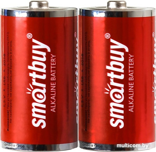 Батарейки SmartBuy С 2 шт. SBBA-C02B