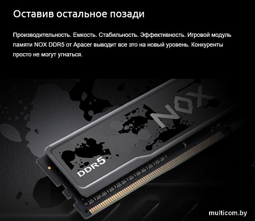 Оперативная память Apacer NOX 2x32ГБ DDR5 6000 МГц AH5U64G60C622MWAA-2