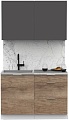Готовая кухня Интермебель Микс Топ-1 1.2м (графит серый/дуб каньон/венато)