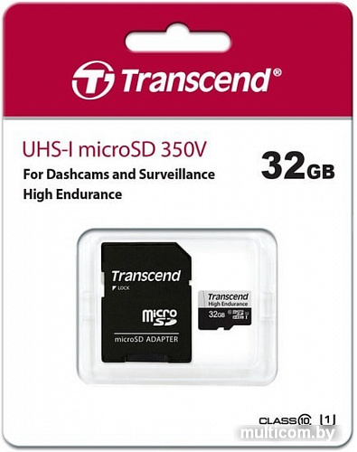 Карта памяти Transcend microSDHC TS32GUSD350V 32GB (с адаптером)