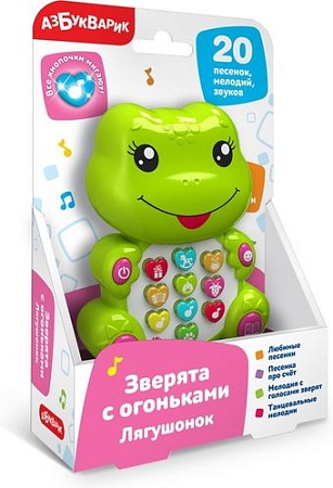Развивающая игрушка Азбукварик Зверята с огоньками. Лягушонок AZ-2347