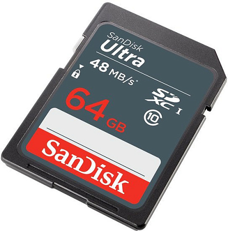 Карта памяти SanDisk Ultra SDXC Class10 64GB [SDSDUNB-064G-GN3IN]