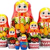Развивающая игра Брестская Матрешка С грушами, яблоками и красной смородиной (набор 7 шт)