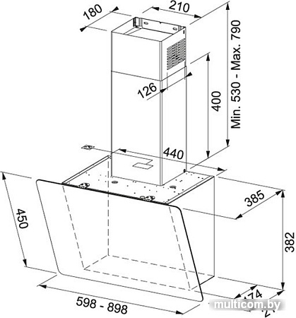 Кухонная вытяжка Franke Smart Vertical 2.0 FPJ 915 V BK/DG 330.0573.295