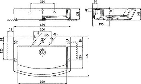 Умывальник Roca Hall 65x50 [327621000]