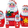 Развивающая игра Брестская Матрешка В виде Санта Клауса (набор 5 шт)