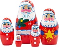 Развивающая игра Брестская Матрешка В виде Санта Клауса (набор 5 шт)