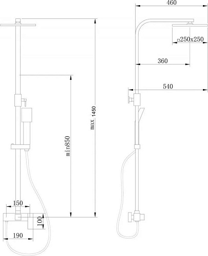 Душевая система Abber Daheim AF8220WL
