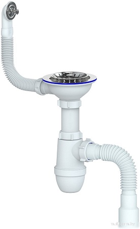 Кухонная мойка Marblan Cubi (черный, с сифоном)