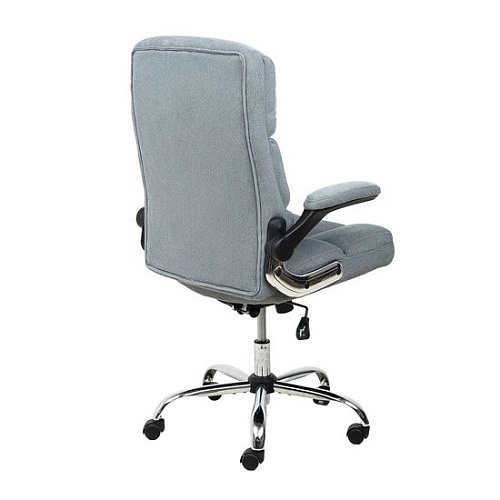 Кресло AksHome Caesar Chrome (вельвет, серый)