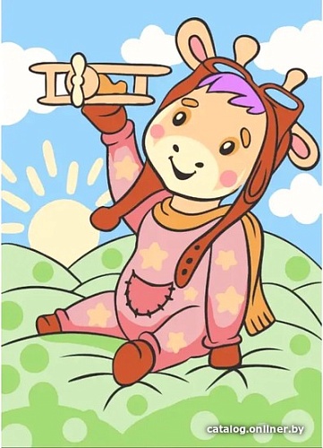 Картина по номерам Wizardi Жирафик MINI128