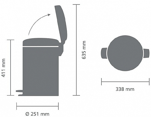 Brabantia Pedal Bin NewIcon 12 л (белый)