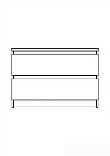 Тумба Mio Tesoro Мальта 2 ящика 80x54 2.05.02.020.1 (белый)