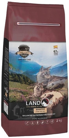 Сухой корм для кошек Landor Sensitive Cat Lamb with Rice 2 кг