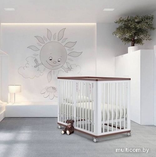 Кроватка-трансформер Nuovita Ferrara 125x65 (белый)