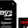Карта памяти Apacer microSDXC AP64GMCSX10U5-R 64GB (с адаптером)