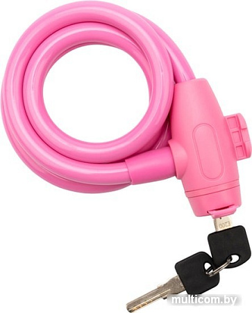 Тросовый велозамок Rexant 79-0304 100 см (розовый)