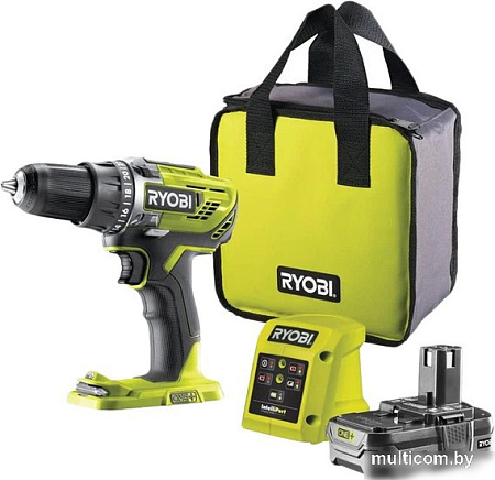 Дрель-шуруповерт Ryobi R18DD3-115S 5133005301 (с 1-им АКБ 1.5 Ач, сумка)