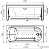 Торцевой экран под ванну Vannesa Николь 150х70 L 2-31-0-1-0-239 (торцевой)