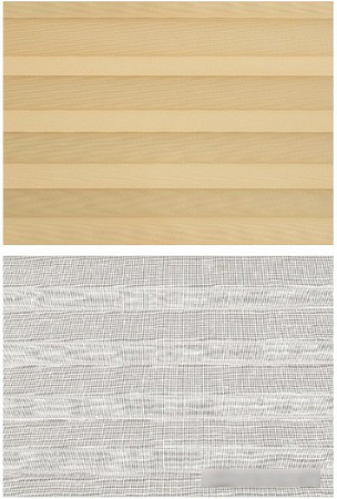 Плиссе Delfa Basic Uni СПШ-3105/3504 Basic Transparent (81x160, бежевый/белый)