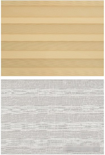 Плиссе Delfa Basic Uni СПШ-3105/3504 Basic Transparent (81x160, бежевый/белый)